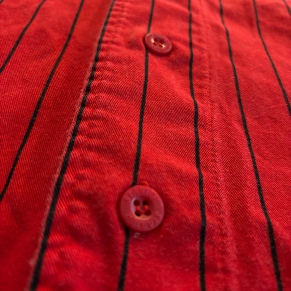 Vintage STARTER 90s Chicago Bulls Pinstripe Baseball Jersey 
Men’s XXL - Picture 9 of 13